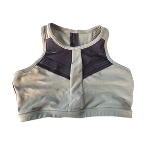 Honeycut bra top olive green and black racer back size small